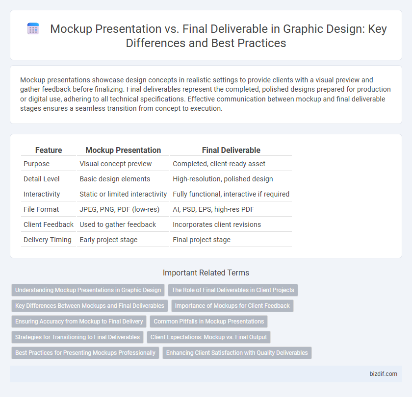 Mockup Presentation vs. Final Deliverable in Graphic Design: Key Differences and Best Practices