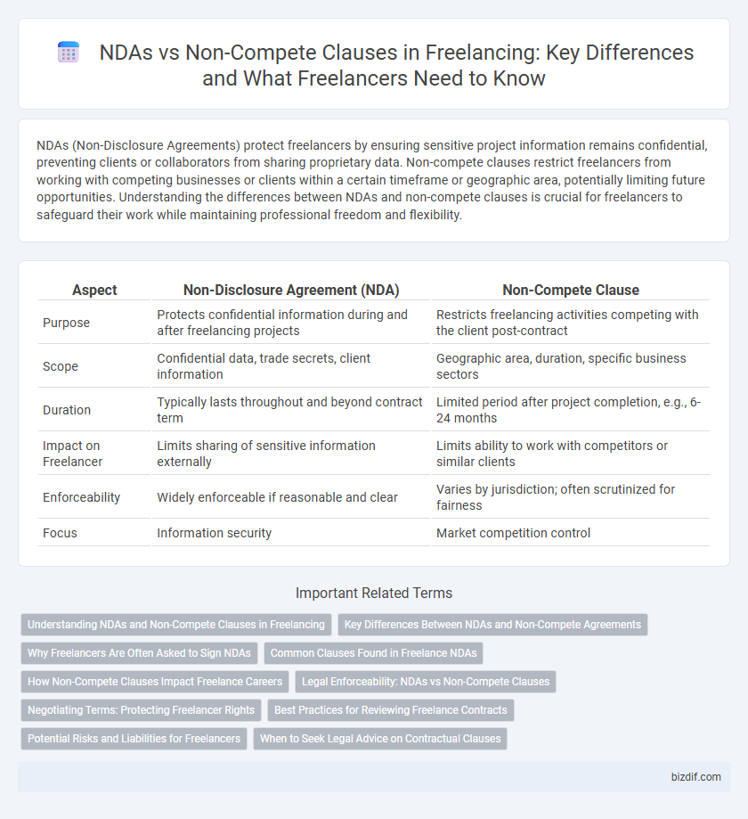 NDAs vs Non-Compete Clauses in Freelancing: Key Differences and What Freelancers Need to Know