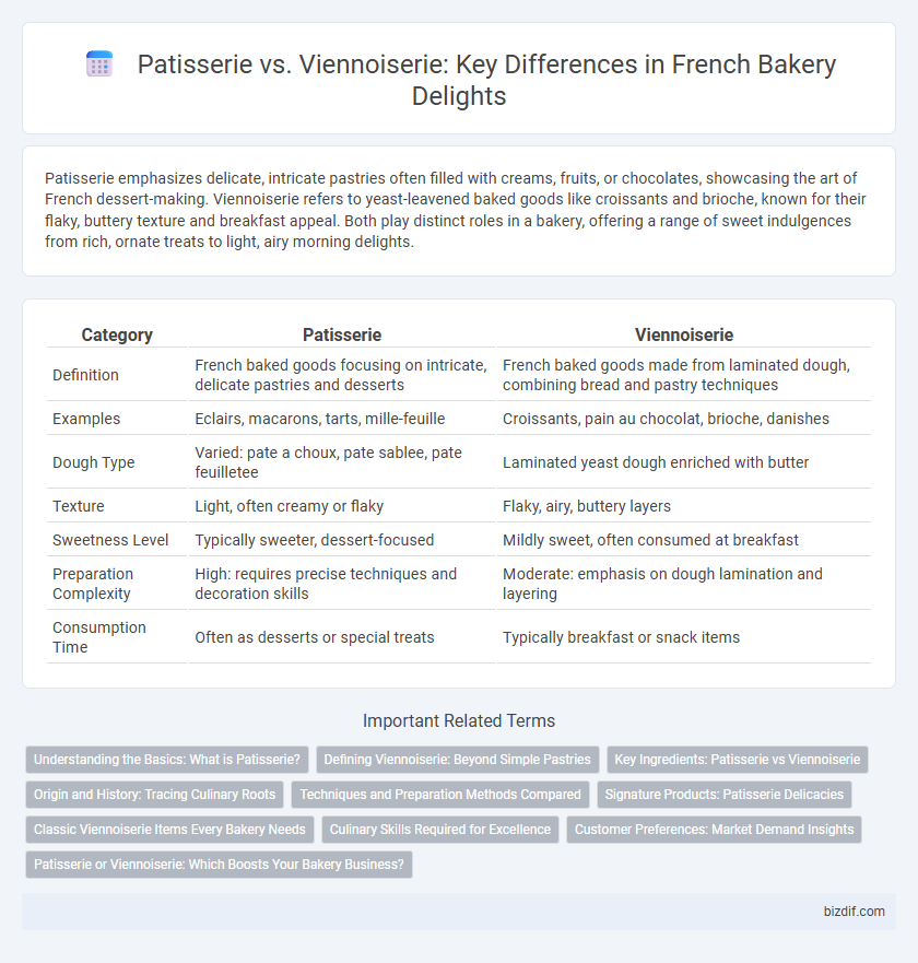 Patisserie vs. Viennoiserie: Key Differences in French Bakery Delights