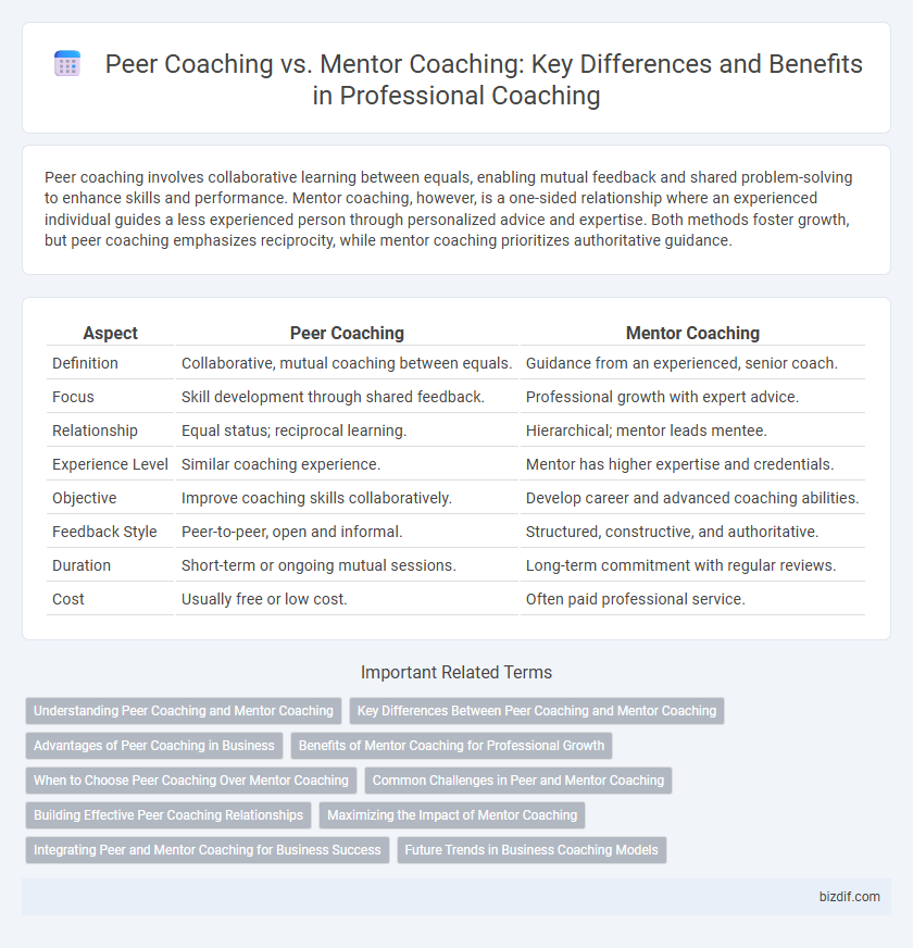 Peer Coaching vs. Mentor Coaching: Key Differences and Benefits in Professional Coaching
