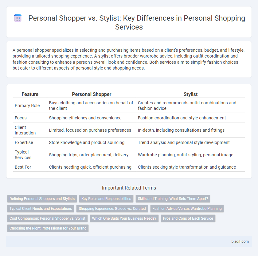 Personal Shopper vs. Stylist: Key Differences in Personal Shopping Services