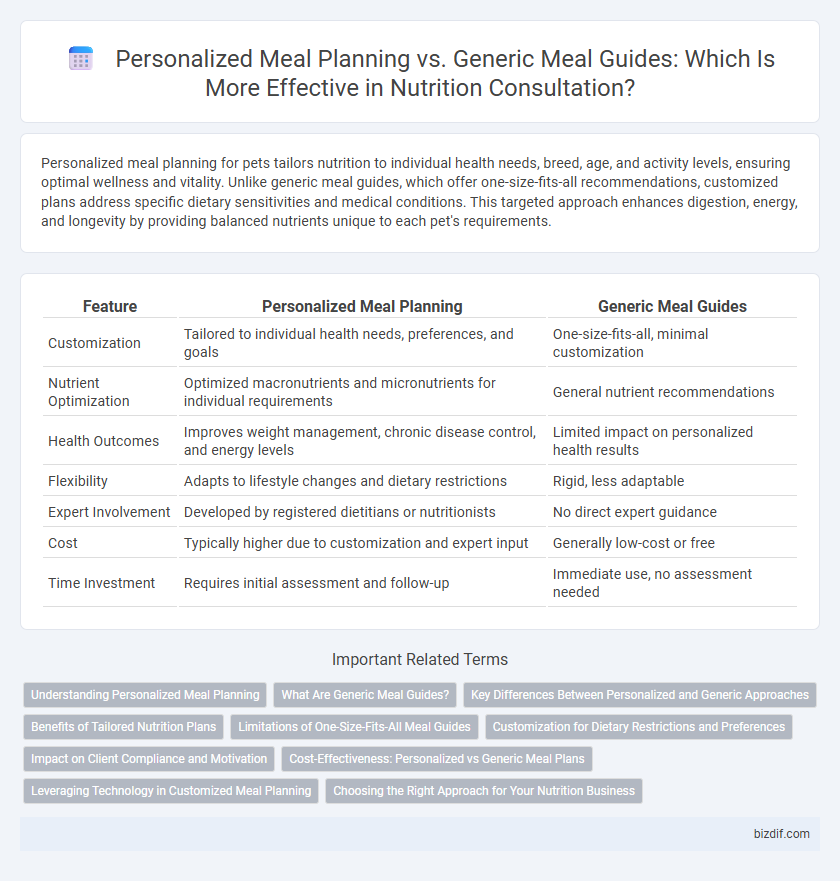 Personalized Meal Planning vs. Generic Meal Guides: Which Is More Effective in Nutrition Consultation?