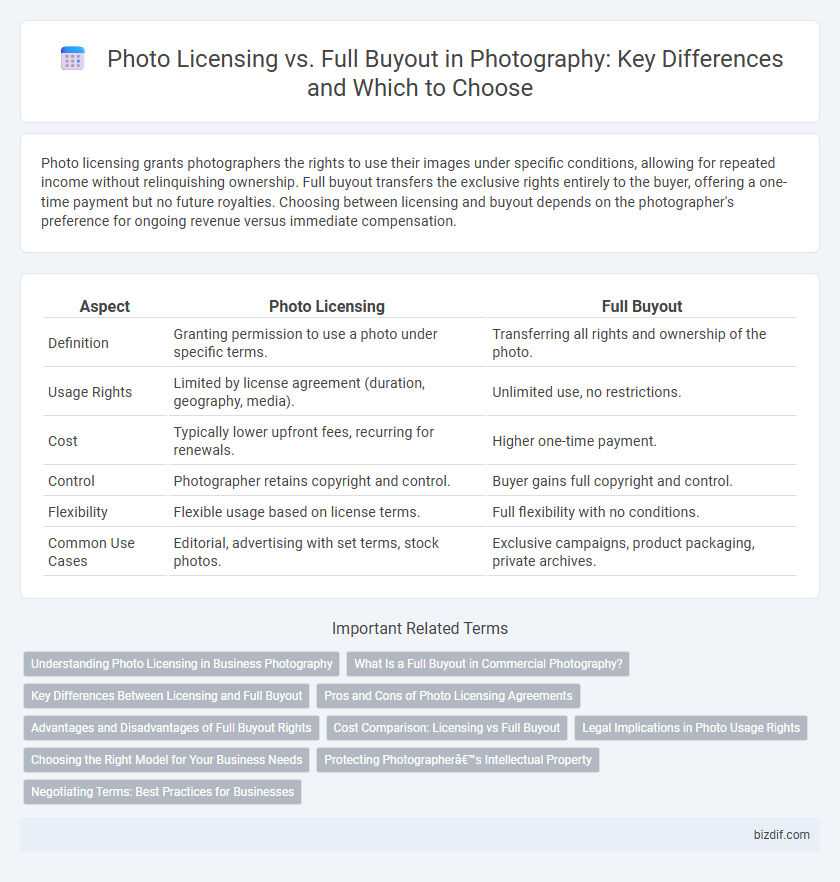 Photo Licensing vs. Full Buyout in Photography: Key Differences and Which to Choose