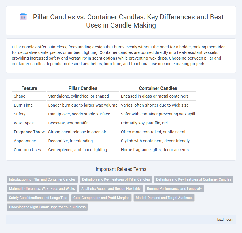 Pillar Candles vs. Container Candles: Key Differences and Best Uses in Candle Making