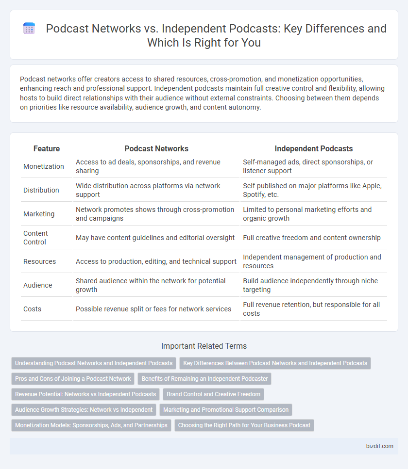 Podcast Networks vs. Independent Podcasts: Key Differences and Which Is Right for You
