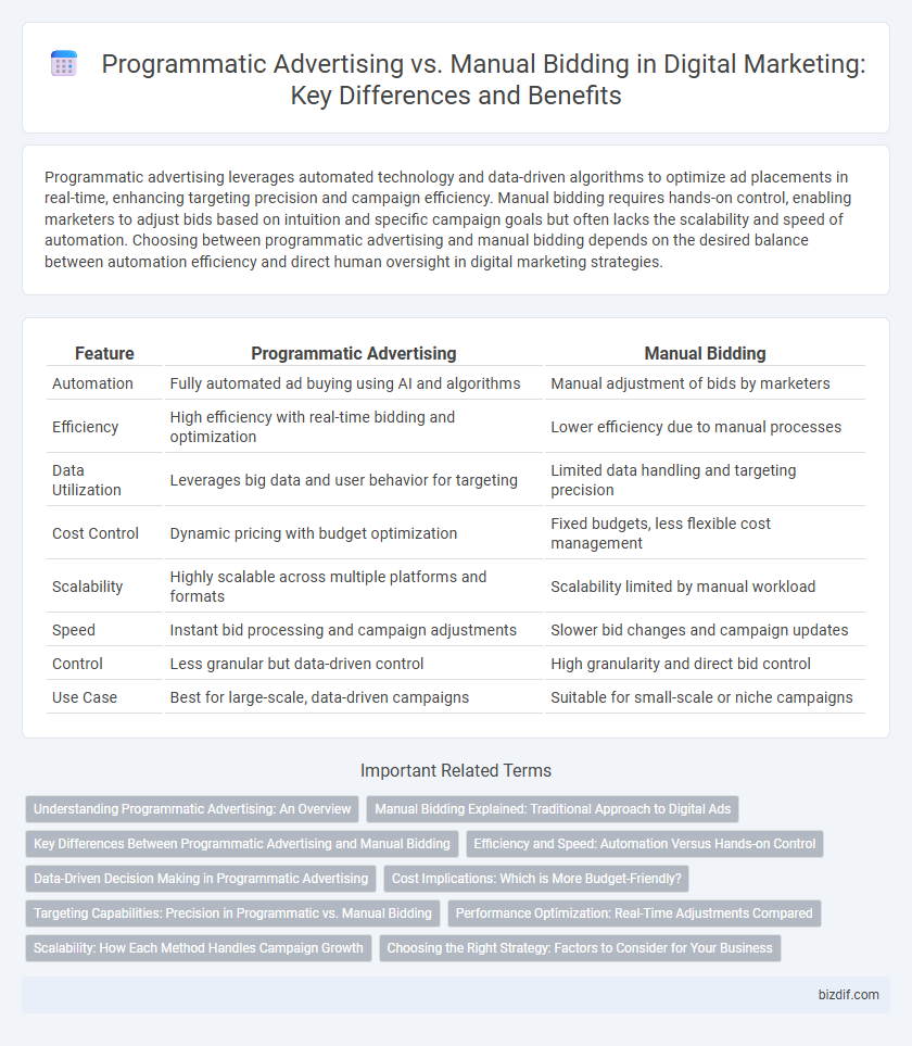 Programmatic Advertising vs. Manual Bidding in Digital Marketing: Key Differences and Benefits
