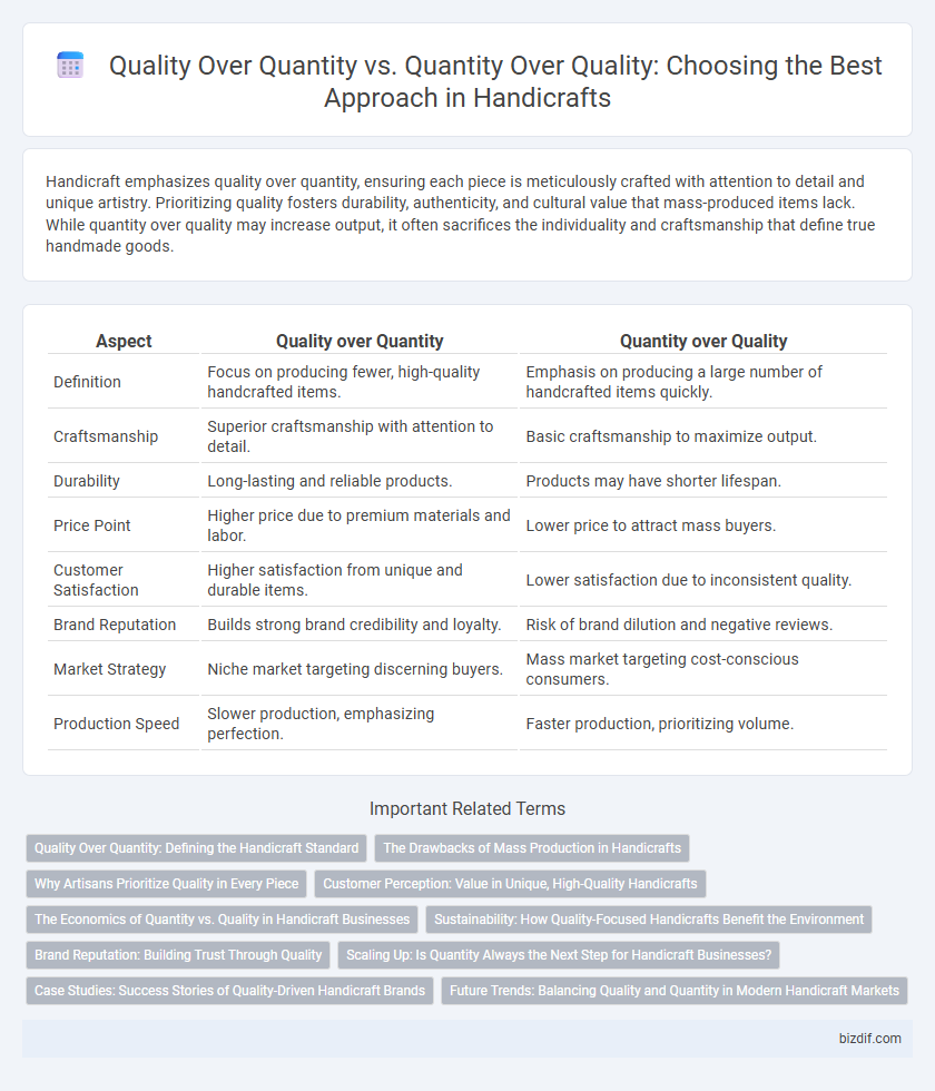 Quality Over Quantity vs. Quantity Over Quality: Choosing the Best Approach in Handicrafts