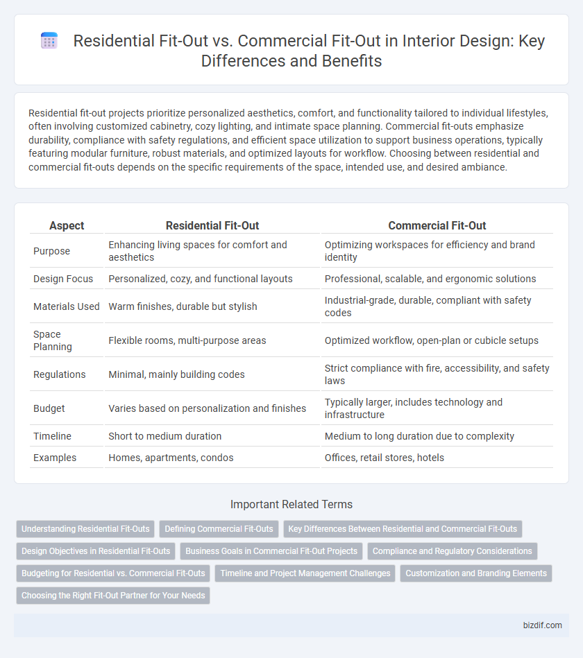 Residential Fit-Out vs. Commercial Fit-Out in Interior Design: Key Differences and Benefits