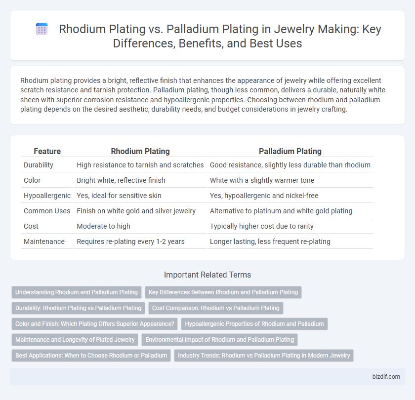 Rhodium Plating vs. Palladium Plating in Jewelry Making: Key Differences, Benefits, and Best Uses