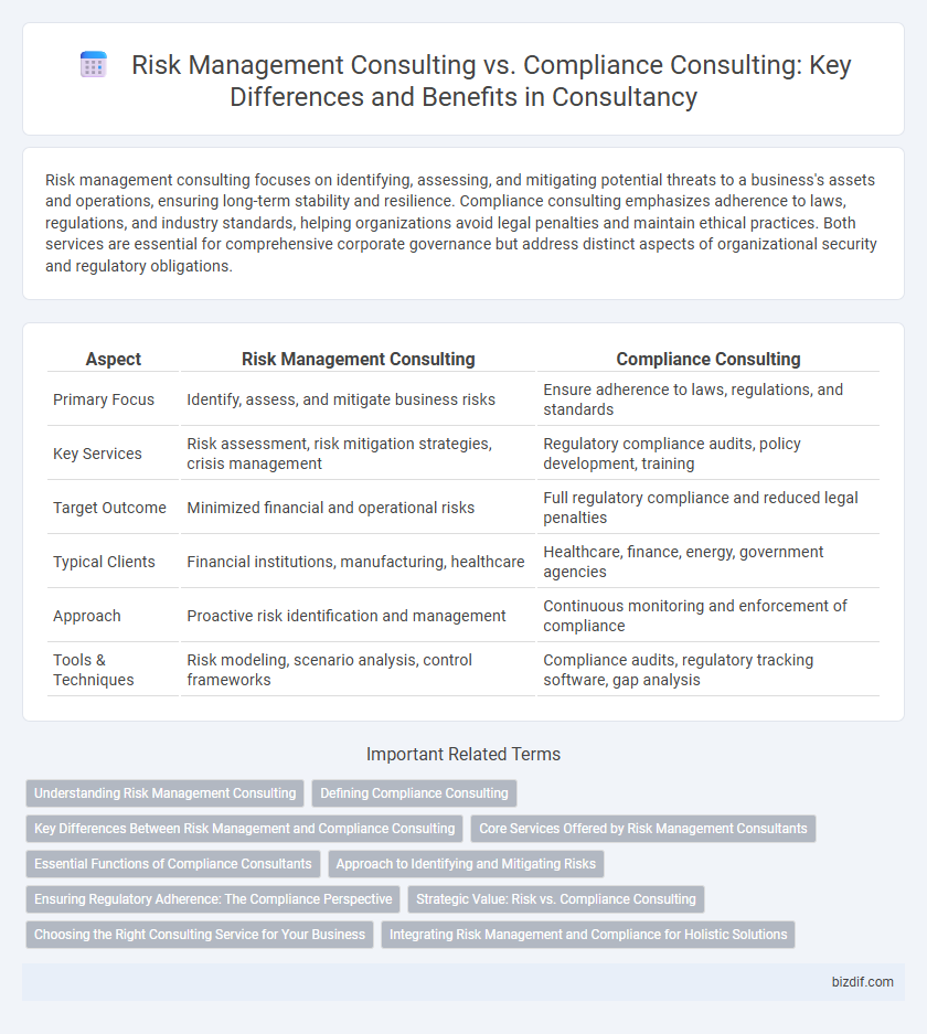 Risk Management Consulting vs. Compliance Consulting: Key Differences and Benefits in Consultancy