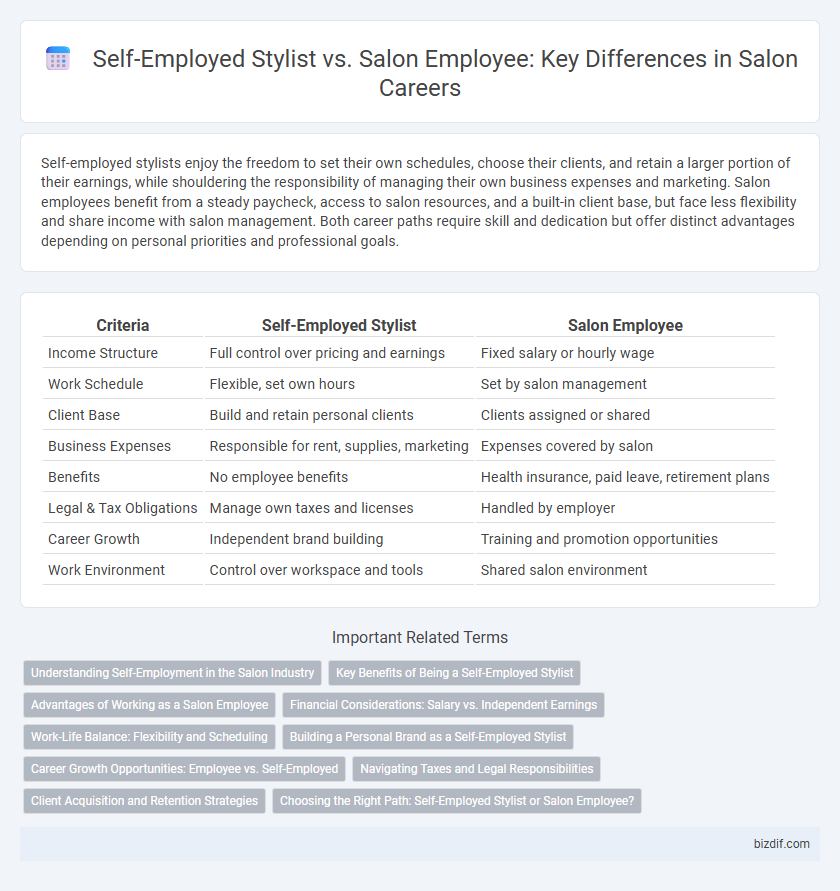 Self-Employed Stylist vs. Salon Employee: Key Differences in Salon Careers