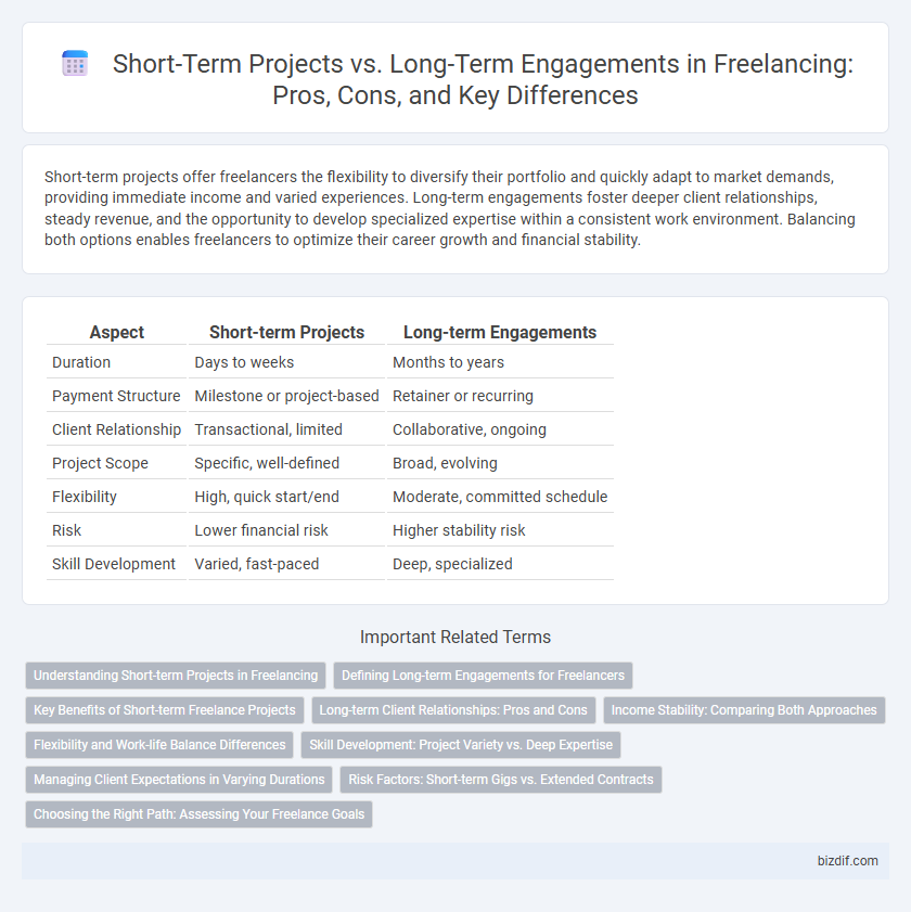 Short-Term Projects vs. Long-Term Engagements in Freelancing: Pros, Cons, and Key Differences