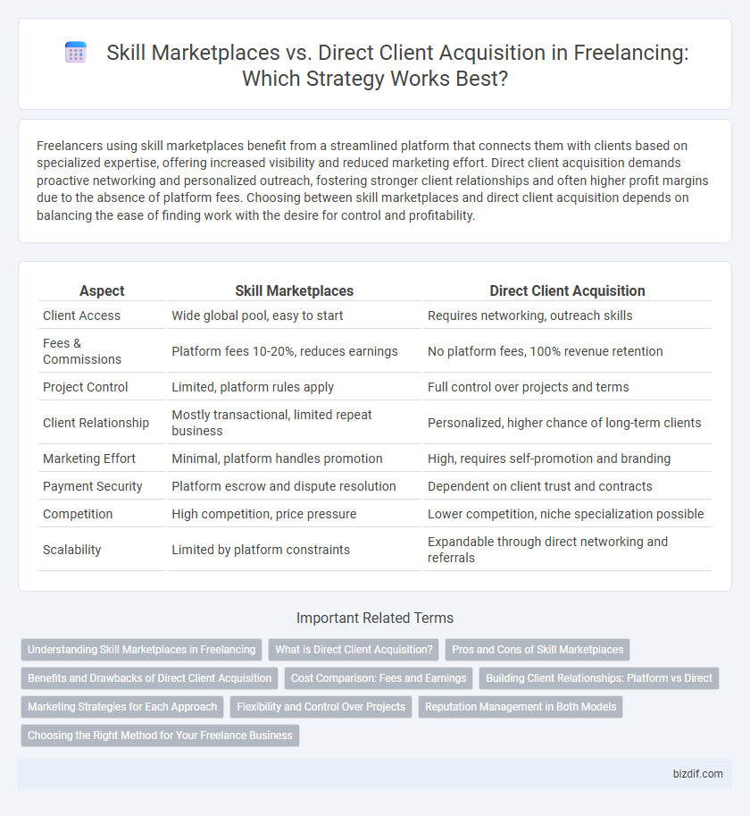 Skill Marketplaces vs. Direct Client Acquisition in Freelancing: Which Strategy Works Best?