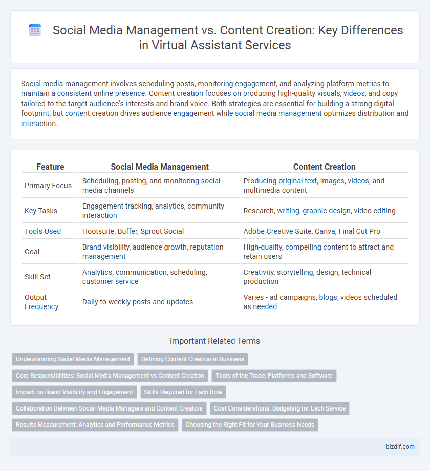 Social Media Management vs. Content Creation: Key Differences in Virtual Assistant Services