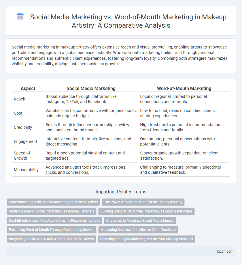 Social Media Marketing vs. Word-of-Mouth Marketing in Makeup Artistry: A Comparative Analysis