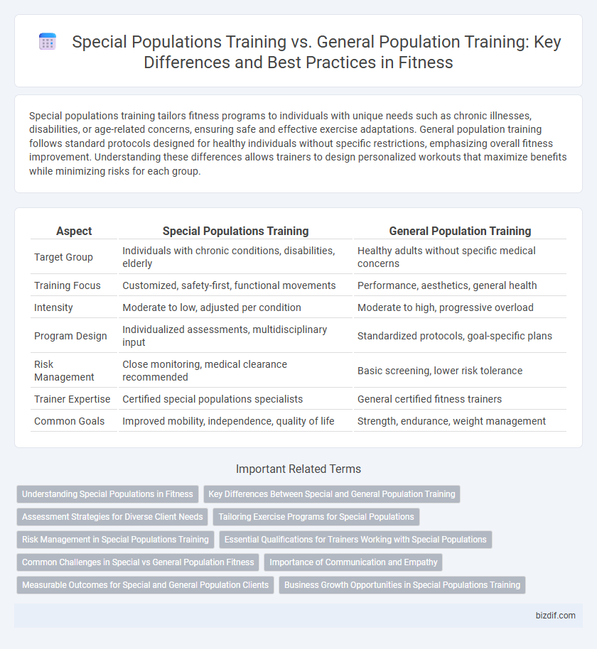 Special Populations Training vs. General Population Training: Key Differences and Best Practices in Fitness