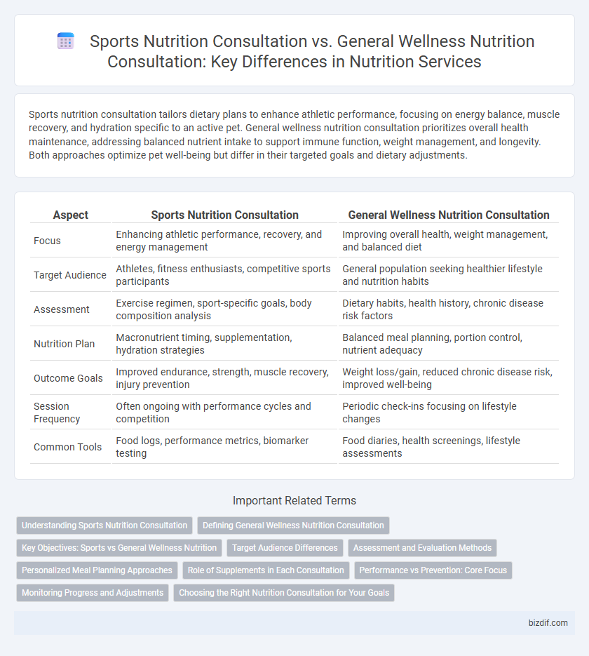 Sports Nutrition Consultation vs. General Wellness Nutrition Consultation: Key Differences in Nutrition Services
