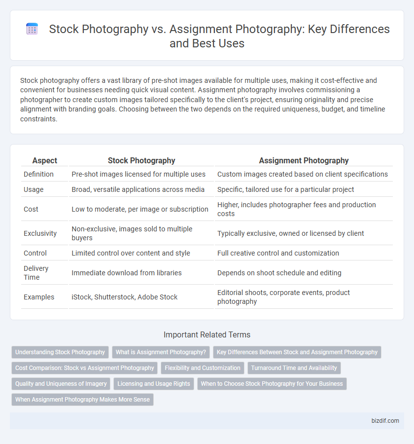 Stock Photography vs. Assignment Photography: Key Differences and Best Uses