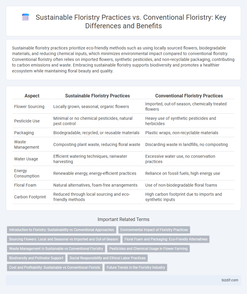 Sustainable Floristry Practices vs. Conventional Floristry: Key Differences and Benefits