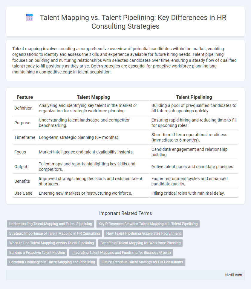 Talent Mapping vs. Talent Pipelining: Key Differences in HR Consulting Strategies