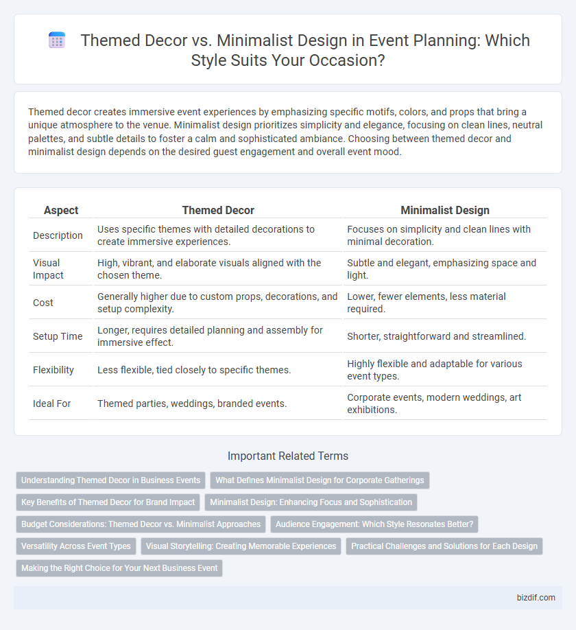 Themed Decor vs. Minimalist Design in Event Planning: Which Style Suits Your Occasion?