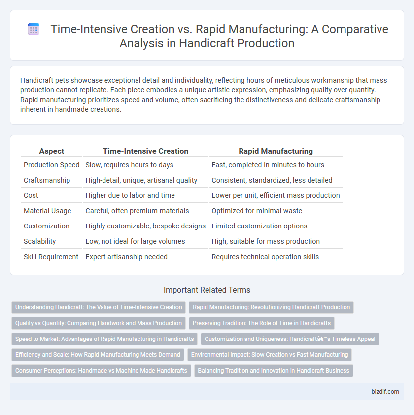 Time-Intensive Creation vs. Rapid Manufacturing: A Comparative Analysis in Handicraft Production
