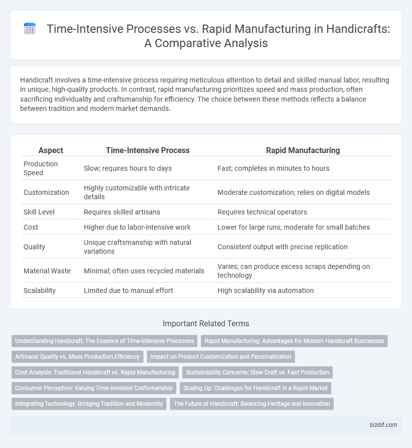 Time-Intensive Processes vs. Rapid Manufacturing in Handicrafts: A Comparative Analysis