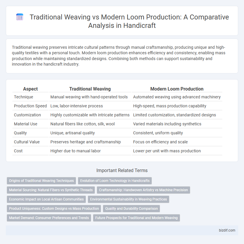 Traditional Weaving vs Modern Loom Production: A Comparative Analysis in Handicraft