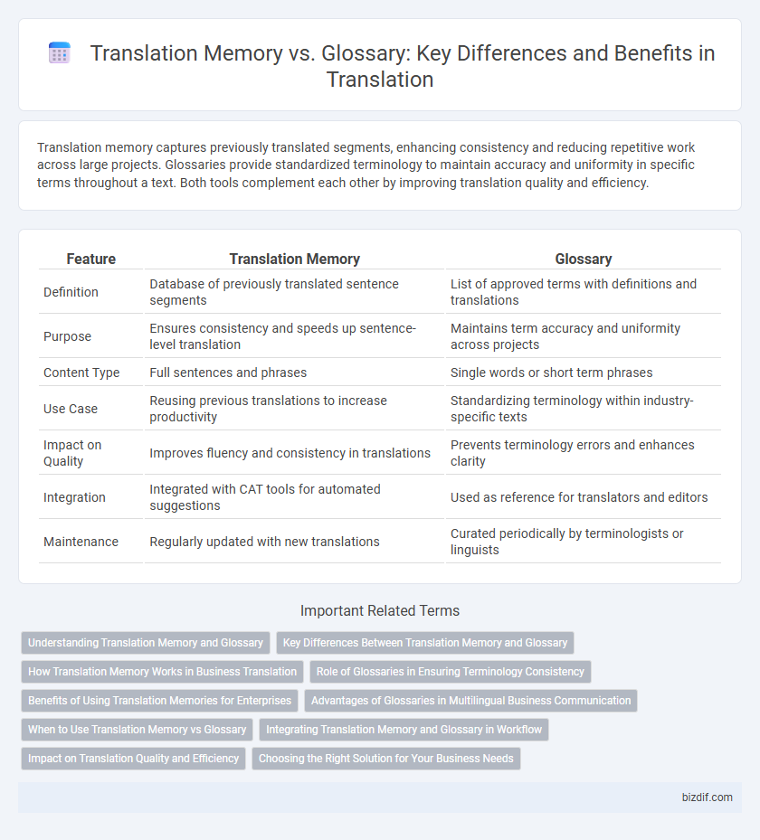 Translation Memory vs. Glossary: Key Differences and Benefits in Translation