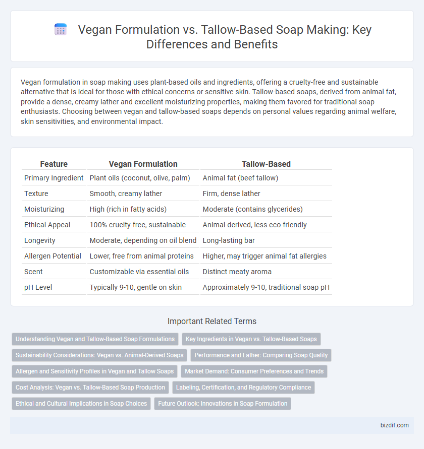 Vegan Formulation vs. Tallow-Based Soap Making: Key Differences and Benefits