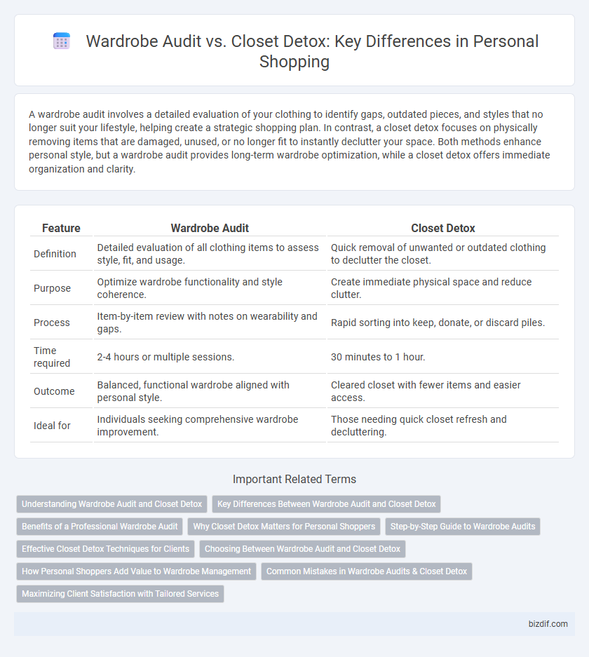 Wardrobe Audit vs. Closet Detox: Key Differences in Personal Shopping