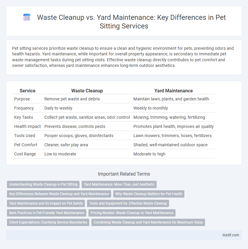 Waste Cleanup vs. Yard Maintenance: Key Differences in Pet Sitting Services