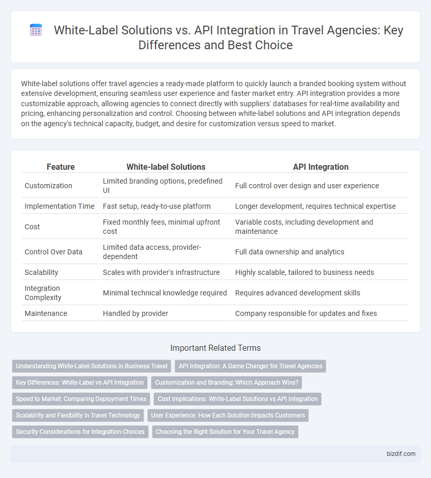 White-Label Solutions vs. API Integration in Travel Agencies: Key Differences and Best Choice