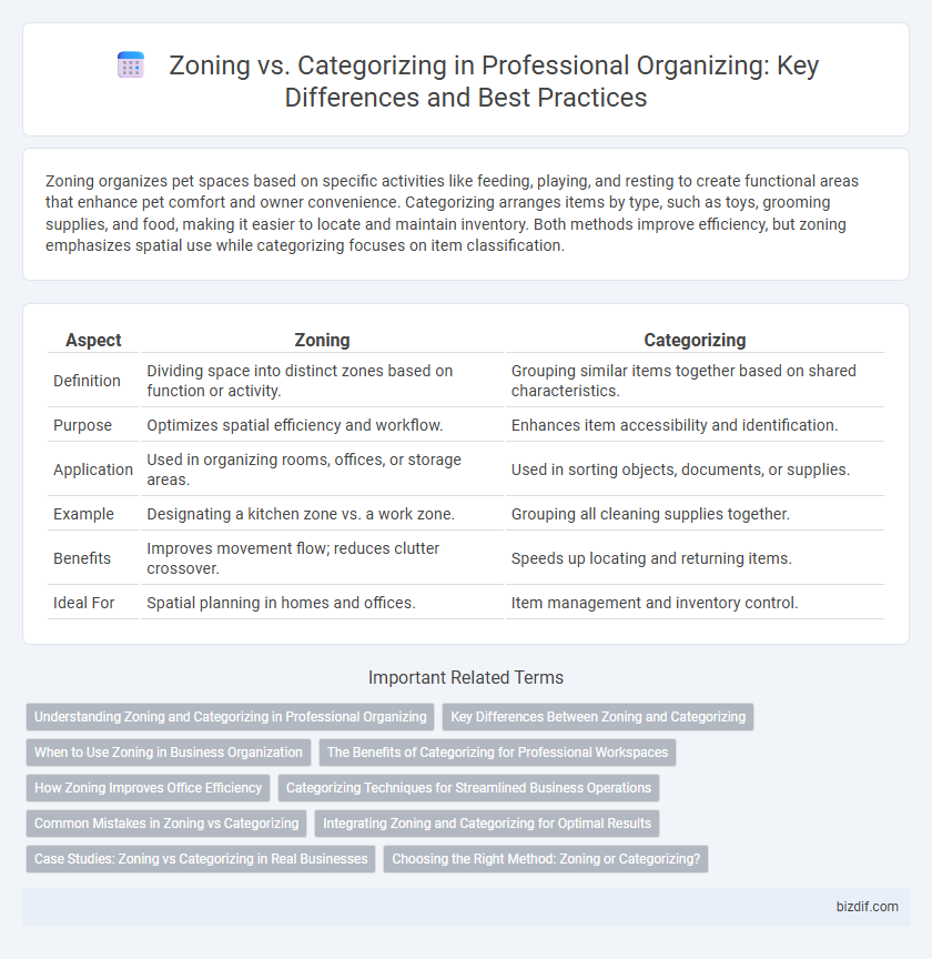 Zoning vs. Categorizing in Professional Organizing: Key Differences and Best Practices